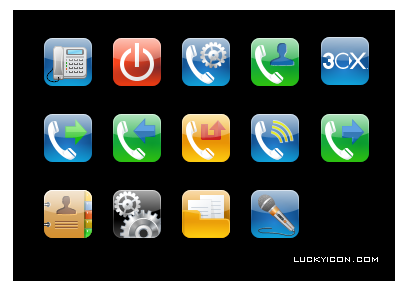 iPhone style icons for 3CX Phone System