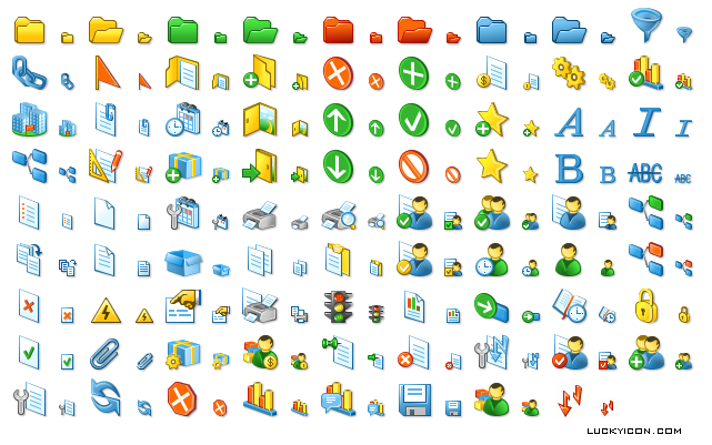 Set of icons for DMM Solutions' software