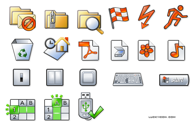 Set of icons for www.nlearnseries.com