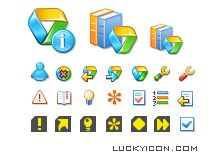 Icons for PROMT Dictionary and plugins, icons for print and e-documentation for PROMT