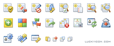 Set of icons for Loanapp Electonic Lodgment Platform by Simpology Pty Limited