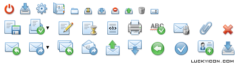 Set of icons for messaging service WebMoney Mail