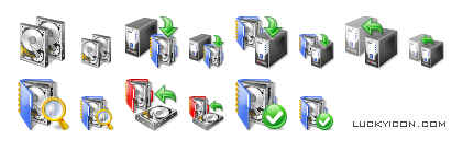 Set of icons for Active@ Disk Image by LSoft Technologies