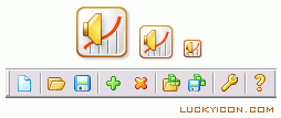 Set of icons for Audio Taper Editor