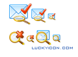 Set of icons for Atomic Email Verifier by AtomPark Software