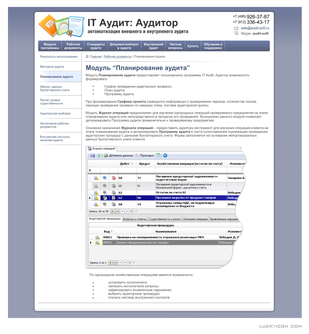 Design of the website for IT Audit: Auditor