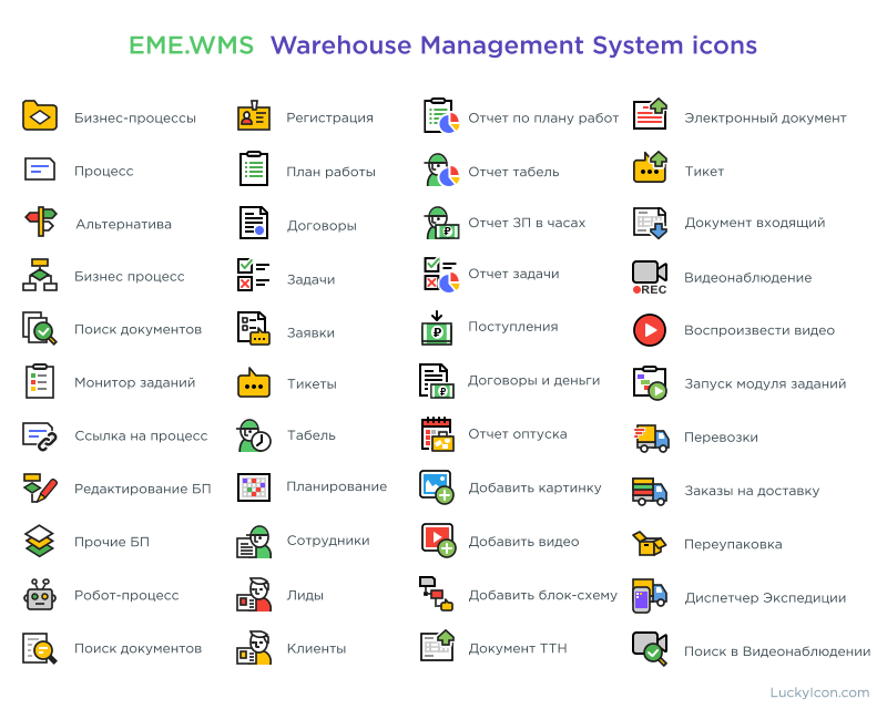 EME.WMS Toolbar icons design