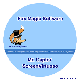 Label for disks with software products by Fox Magic Software