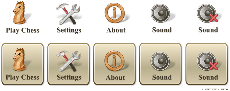 Комплект иконок и кнопок для программы HandyChess