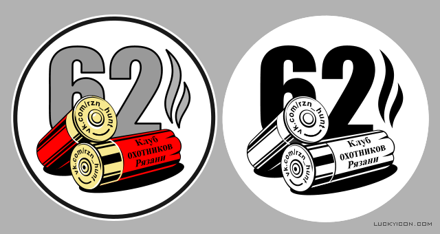 Sticker design for auto for public VK Ryazan's hunters