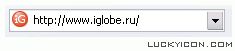 Favicon.ico icon for the service iGlobe.ru by Braddy S.A.