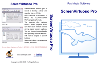 DVD Cover for ScreenVirtuoso Pro by Fox Magic Software