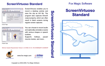 Обложка для DVD дисков программы ScreenVirtuoso компании Fox Magic Software