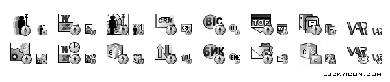 Иконки для линейки программных продуктов компании SoftWell