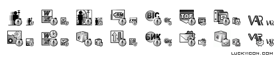 Icons for the line of software products by SoftWell