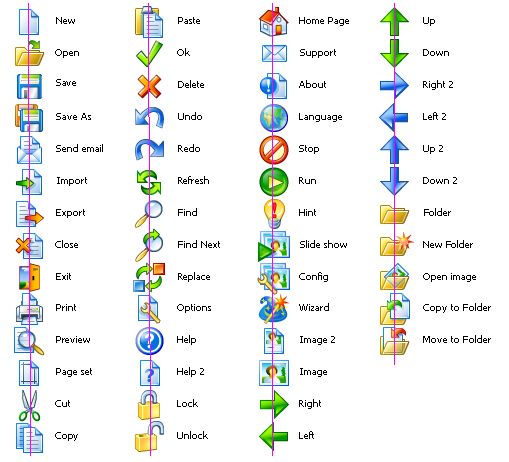 All icons from the free icon set Basic Icon Set v1.2