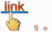 Icon: Click hyperlink text