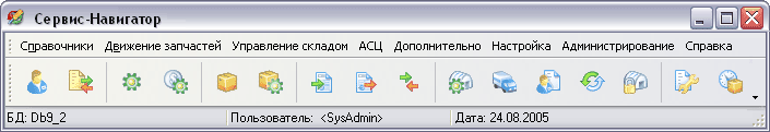 Main windows for Service Navigator