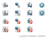 Set of icons for the social networking site