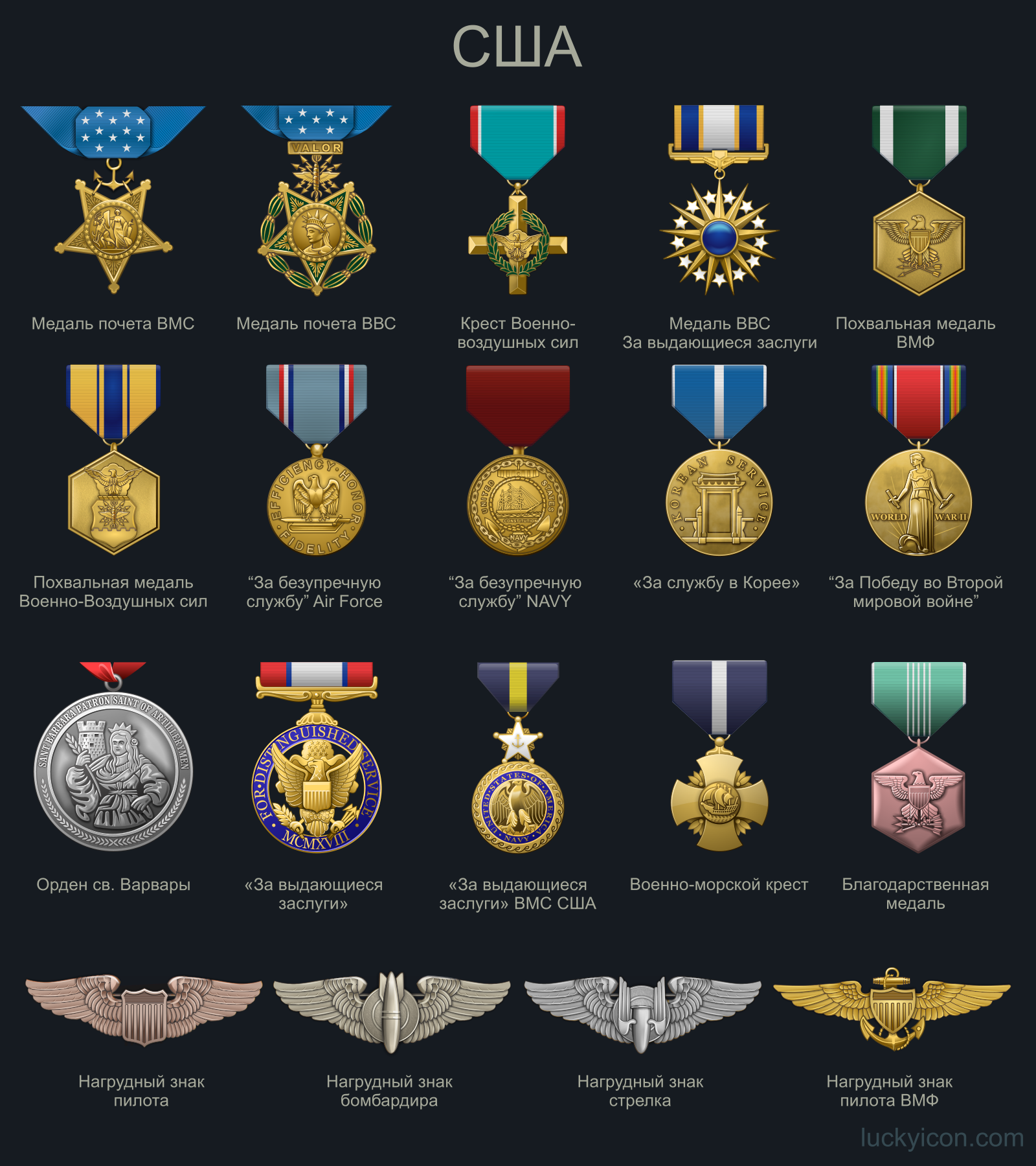Orders and medals of USA and Britain for online game War Thunder Gaijin ...